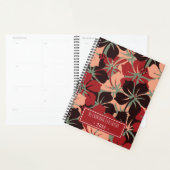 Aesthetisch, aangepast rood en zwart-wit patroon planner (Display)