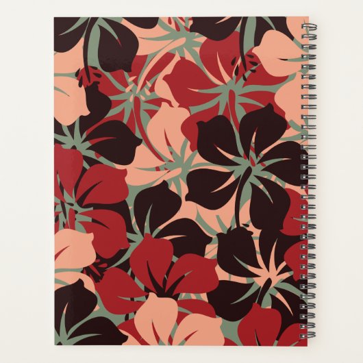 Aesthetisch, aangepast rood en zwart-wit patroon planner (Achterkant)