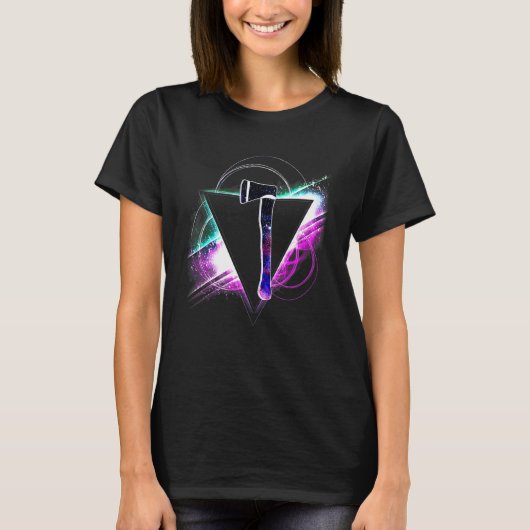 Aesthetisch galaxy Ax Throwing T-shirt (Voorkant)