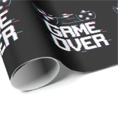 Aesthetisch gaminggamer met een dampgolfcontroller cadeaupapier (Rol Hoek)