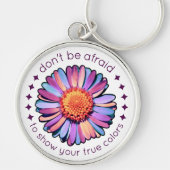 Aesthetisch Inspirerend Kute Flower Bisexual Quote Sleutelhanger (Voorkant)