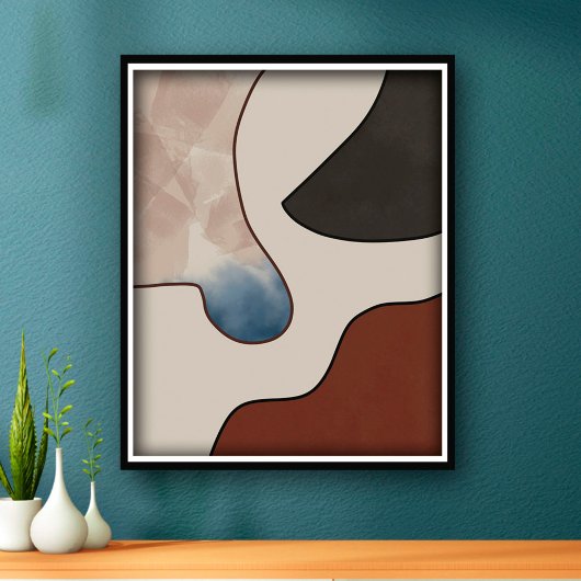 Aesthetisch Modern Boho Abstract Poster