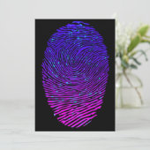 Aesthetisch Neon Fingerprint Lumineus Luminescent Kaart (Staand voorkant)