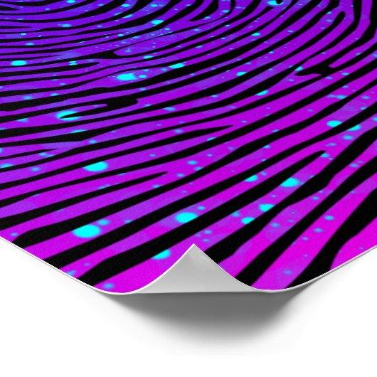 Aesthetisch Neon Fingerprint Lumineus Luminescent Poster (Hoek)