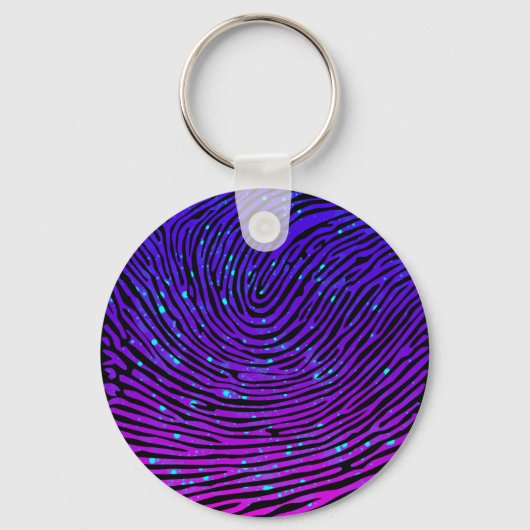 Aesthetisch Neon Fingerprint Lumineus Luminescent Sleutelhanger (Voorkant)