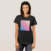 Aesthetisch - Roze blauwe Abstracte grafische prem T-shirt (Voorkant volledig)