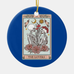 Aesthetisch skelet Lovers Tarot Kaart Reading Keramisch Ornament