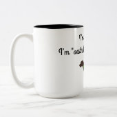 "Aesthetisch uitgedaagd" Pudelpointer Coffee-Mok Tweekleurige Koffiemok (Links)