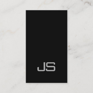Aesthetisch zwart monogram wit schoon visitekaartje
