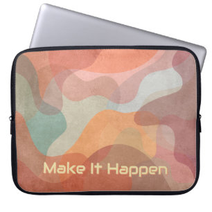 Aesthetische aardetonen terracotta Make It Happen Laptop Sleeve