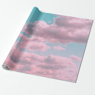 Aesthetische achtergrond met prachtige turkooishem cadeaupapier