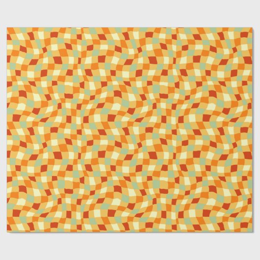 Aesthetische controllerpatroon van 1970 met Wavy R Cadeaupapier (Vlak)