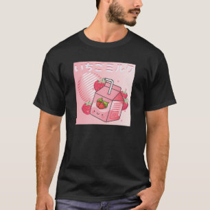 Aesthetische dierlijke aardbeienmelk: een melkbeur t-shirt