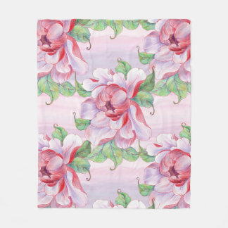 Aesthetische florale anoranje fleece deken