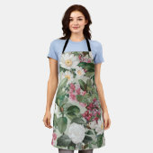 Aesthetische florale anoranje schort (Gedragen)