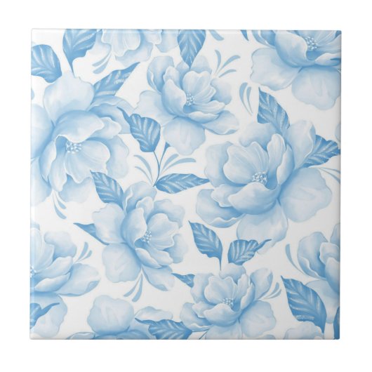 Aesthetische florale anoranje tegeltje (Voorkant)