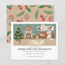 Aesthetische Holiday Home Weve Moved Holiday Kaart