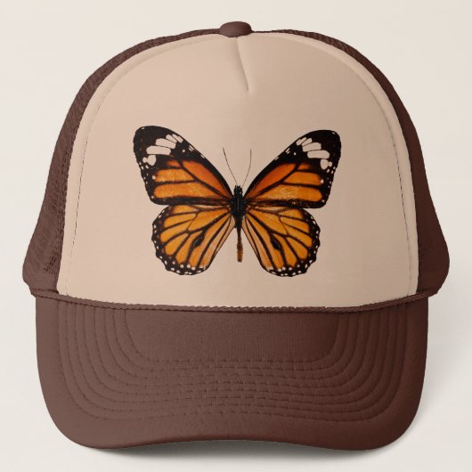 Aesthetische Oranje vlinder Trucker Pet (Voorkant)