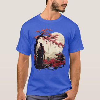 Aesthetische Samurai Japanse Kunst Samurai Ret T-shirt