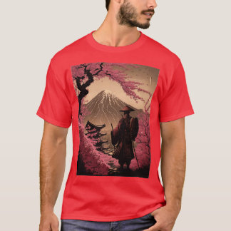Aesthetische Samurai Japanse Kunst Samurai Ret T-shirt