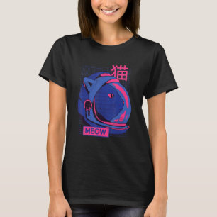 Aesthetische Vaporwave Space Cat Meow 80 s 90 s Ae T-shirt