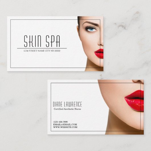 Aesthetische zuster, Doctor, Cosmetische chirurgie Visitekaartje (Voorkant / Achterkant)