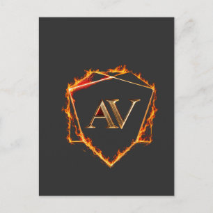 AETHER VANGUARD - AV Logo Stenen Vorm Streetwear Briefkaart