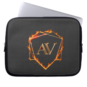 AETHER VANGUARD - AV Logo Stenen Vorm Streetwear Laptop Sleeve