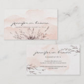 Aetherische Oliën op Waterverf Bloemmotief Op Maat Visitekaartje (Voorkant / Achterkant)