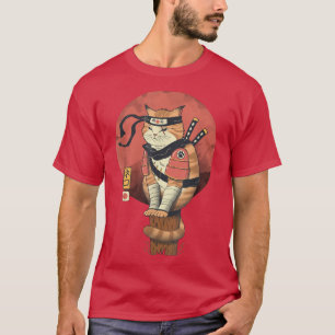 AETICON Japanse stijl Samurai Cat T-shirt