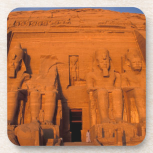 AF, Egypte, Abu Simbel. Gevel bij zonsondergang, G Bier Onderzetter