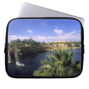 AF, Egypte, Boven-Egypte, Aswan. Rivier Nijl, Laptop Sleeve