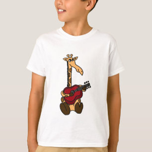 AF-Geweldige Giraffe die gitaar speelt T-shirt
