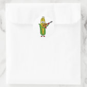 AF- Maïs spelen viool of viool Ronde Sticker (Tas)