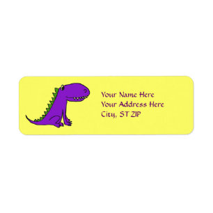 AF- Paarse Dragon Adresetiketten Etiket