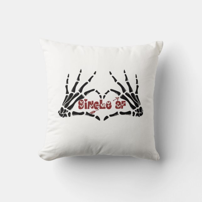 AF Skeleton Hands Heart Classic Kussen (Voorkant)