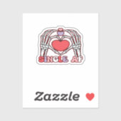 AF Skeleton Hands Valentijnsdag Classic Sticker (Vel)