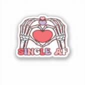 AF Skeleton Hands Valentijnsdag Classic Sticker (Voorkant)