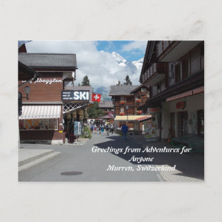 AFA Greetings uit Murren, Briefkaart Zwitserland