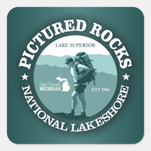 Afbeeldende Rocks NP Vierkante Sticker (Voorkant)