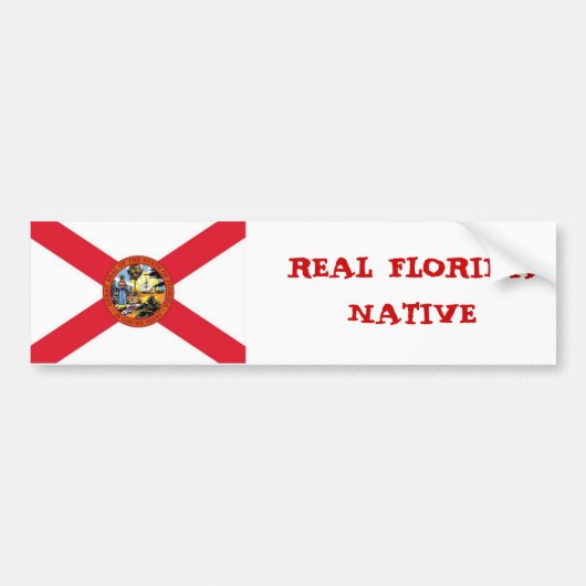 Afbeelding1, ECHTE FLORIDA NATIVE Bumpersticker (Voorkant)