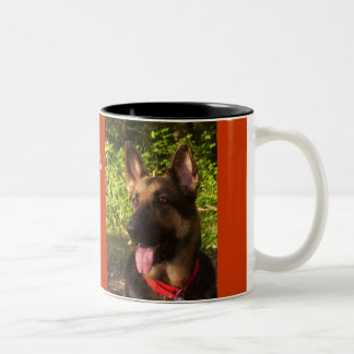 Afbeelding_0511, LOYALTY, DEVOTION, LOVE, MIJN GSD Tweekleurige Koffiemok