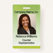 Afbeelding-badge voor werknemers - Groen met Stipp Badge (Voorkant)