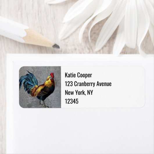  Afbeelding Bantam Rooster Etiket (Insitu)