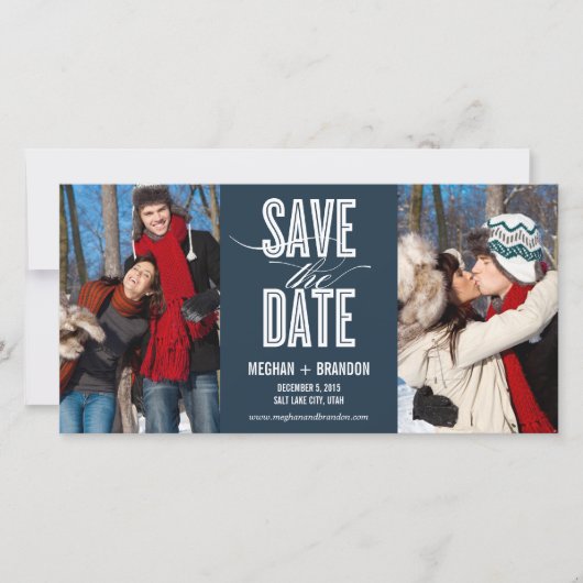 afbeelding bewaart de datumfotokaarten save the date (Voorkant)