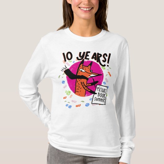 Afbeelding Book Summit 10 jaar PINK T-shirt (Voorkant)
