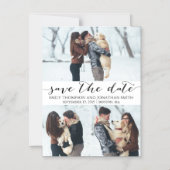 Afbeelding bruiloft Bewaar de datummagneet, drie f Magnetische Uitnodiging (Voorkant)