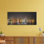 Afbeelding Canvas Chicago Skyline Nachtfoto Afdruk (Insitu (Woonkamer))