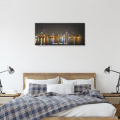 Afbeelding Canvas Chicago Skyline Nachtfoto Afdruk (Insitu (Slaapkamer))