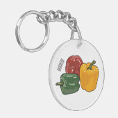 Afbeelding Capsicum cartoon Sleutelhanger (Voorkant Links)